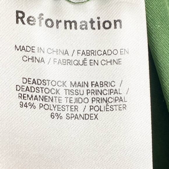 Reformation Merel Velvet Midi Dress In Green Velvet Large NWT - Picture 8 of 11